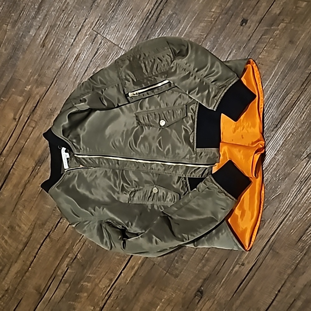 Olive bomber jacket